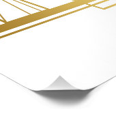 ゲストブックのサイン素晴らしポスター、ギャツビー、ホワイト、金ゴールド ポスター (コーナー)