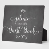 ゲストブックのサイン結婚を下さい フォトプラーク (側面)