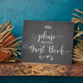 ゲストブックのサイン結婚を下さい フォトプラーク (側面)