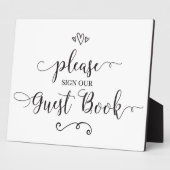ゲストブックのサイン結婚を下さい フォトプラーク (側面)