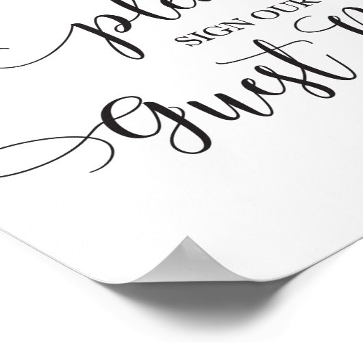 ゲストブックのサイン結婚を下さい ポスター (角)