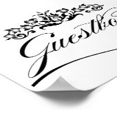 ゲストブックのサイン – ゲストブック結婚のサイン ポスター (角)