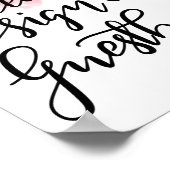 ゲストブックのスクリプトフローラに署名結婚する ポスター (角)