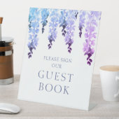 ゲストブックのフローラスクリプトに署名結婚する 台座サイン (インサイチュ)