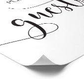 ゲストブックのポスタ結婚ーに署名 – 書道 ポスター (角)