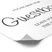 ゲストブックのポスタ結婚ーサインに署名 ポスター (角)