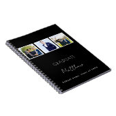 ゲストブックの卒業白黒の写真名 ノートブック (右側)