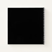 ゲストブックの卒業白黒の写真名 ノートブック (裏面)