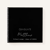 ゲストブックの卒業白黒名 ノートブック (正面)