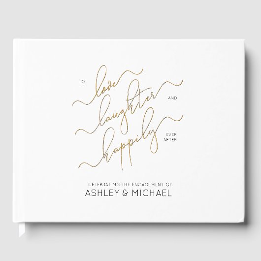 ゲストブックの後ずっと幸せに笑いを愛する ゲストブック (正面)