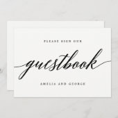 ゲストブックの署名 – スクリプモダント 招待状 (正面/裏面)