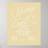 ゲストブックの署名 – ボトル内のメッセージ ポスター (正面)