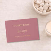 ゲストブックの誕生日バラ金ゴールド箔 ゲストブック