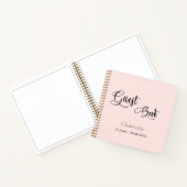ゲストブックの誕生日赤面バラ金ゴールドスクリプト ノートブック (内部)