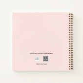 ゲストブックの誕生日赤面バラ金ゴールドスクリプト ノートブック (裏面)