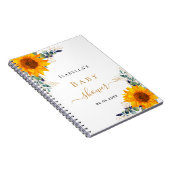 ゲストブックひまわりユーカリ赤ちゃんシャワー ノートブック (右側)