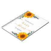 ゲストブックひまわりユーカリ赤ちゃんシャワー ノートブック (左側)