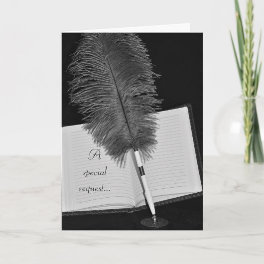 ゲストブックアテンダント依頼カード 招待状 (正面)