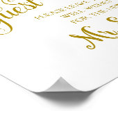 ゲストブックウェルウィーズ結婚のサイン牡丹バラ ポスター (角)