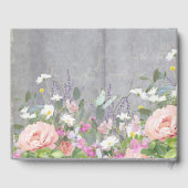 ゲストブックウ素朴ッドフローラ牡丹ワイルドフラワー ゲストブック (裏面)