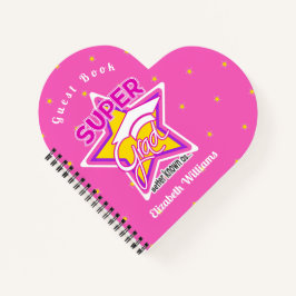 ゲストブックエクシレーシすごいョングラッドピンクハートカスタム ノートブック