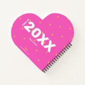 ゲストブックエクシレーシすごいョングラッドピンクハートカスタム ノートブック (裏面)