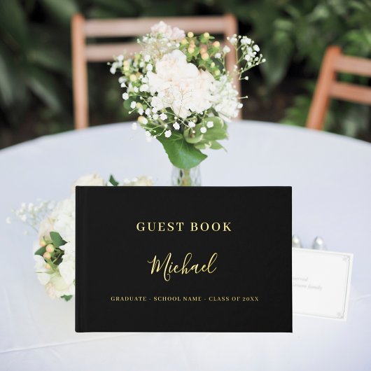 ゲストブックエクセシションパーティブラック金ゴールド ゲストブック