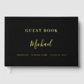 ゲストブックエクセシションパーティブラック金ゴールド ゲストブック (正面)