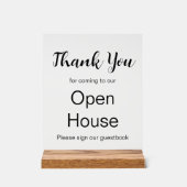 ゲストブックエスティ実在テージエージェントオープンハウスに署名 アクリルサイン (正面)