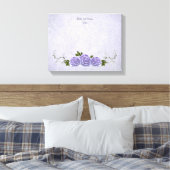 ゲストブックオルタナティブラベンダーバラ キャンバスプリント (インサイチュ (寝室))