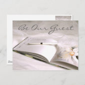 ゲストブックカード日付を保存(2)，私たちのゲストになる 案内ポストカード (正面/裏面)