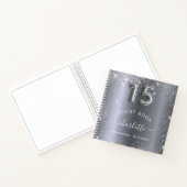 ゲストブックキンセアニェラシルバーグリッター名glam ノートブック (内部)