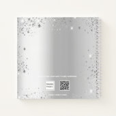 ゲストブックキンセアニェラシルバーグリッター名glam ノートブック (裏面)