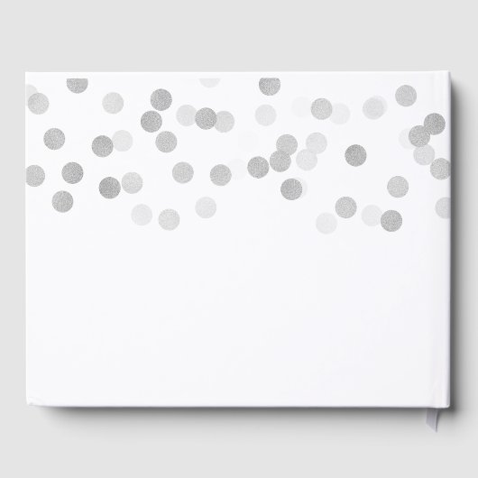 ゲストブックキンセアニェラシルバーフォイルグリッターライト ゲストブック (裏面)