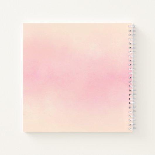 ゲストブックキンセアニェラティアラ赤面ピンクフローラ ノートブック (裏面)