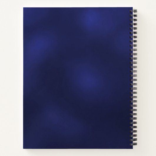 ゲストブックキンセアニェラネイビーブルーシルバースターズ ノートブック (裏面)