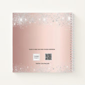 ゲストブックキンセアニェラバラ金ゴールドシルバーフォト ノートブック (裏面)