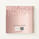 ゲストブックキンセアニェラバラ金ゴールドドリップ ノートブック (裏面)