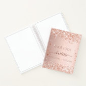 ゲストブックキンセアニェラバラ金ゴールド赤面スパーク ノートブック (内部)