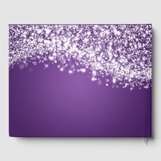 ゲストブックキンセアニェラパーティーきらめくウェーブパープル ゲストブック (裏面)