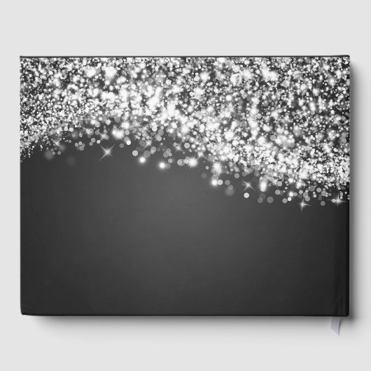 ゲストブックキンセアニェラパーティーきらめくウェーブブラック ゲストブック (裏面)