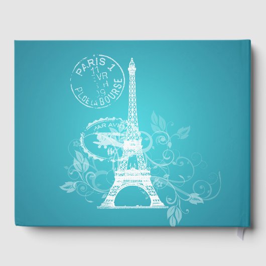 ゲストブックキンセアニェラパーティーパリターコイズ ゲストブック (裏面)