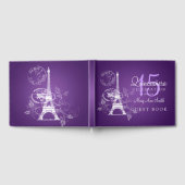ゲストブックキンセアニェラパーティーパリパープル ゲストブック (全面)