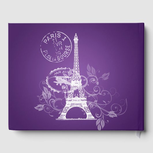 ゲストブックキンセアニェラパーティーパリパープル ゲストブック (裏面)