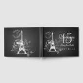 ゲストブックキンセアニェラパーティーパリブラック ゲストブック (全面)