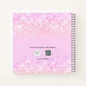 ゲストブックキンセアニェラピンク紙吹雪名 ノートブック (裏面)