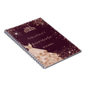 ゲストブックキンセアニェラブルゴーニュバラ金ゴールドティアラ ノートブック (右側)