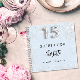 ゲストブックキンセアニェラベビーブルーシルバー ノートブック