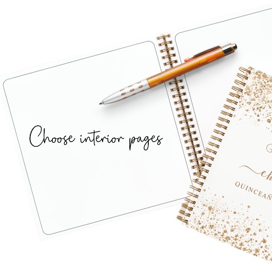 ゲストブックキンセアニェラホワイト金ゴールドグリッター名 ノートブック