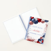 ゲストブックキンセアニェラ愛国的赤白青 ノートブック (内部)